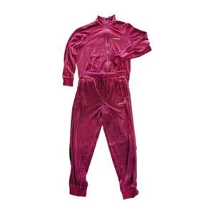 Diesel Men Jacket & Pant Red Sweatsuit Tracksuit EU 46 / Small 2000s Y2K Retro S